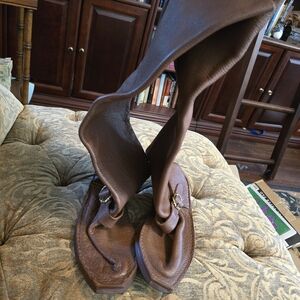*NEW* Medieval Brown Leather Boots by Bohemond Ladies Size 9, Men's size 7.5 -